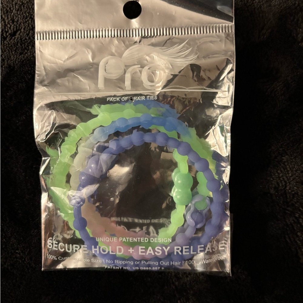 Hair Ties - Green and Blue